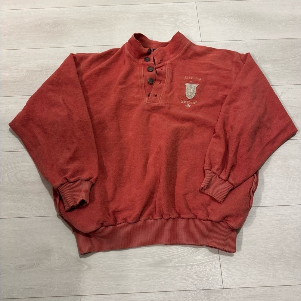Vintage Golf Mock Neck Inside Out Sweatshirt Islington Classic Golf Worn In